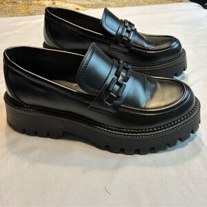 Steve Madden Black Chunky Loafers